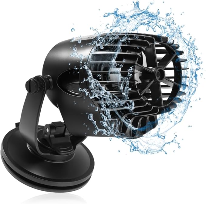 DaToo 1982GPH Mini Aquarium Circulation Pump Ultra-quiet Fish Tank Wave Maker With Suction Cup 360 Degree Rotatable Aquarium Power Head Submersible Water Pump For Freshwater And Saltwater