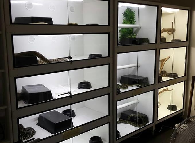 LEOTERRA Large Snake Hides Reptile Hides for Ball Pyhtons Large Snakes Use Humid Hides 13"X8.66"X3.15" (L) Durable and Easy to Clean Can Also be Used as a mole, Hamster, Guinea Pig Hideout (2 pcs)
