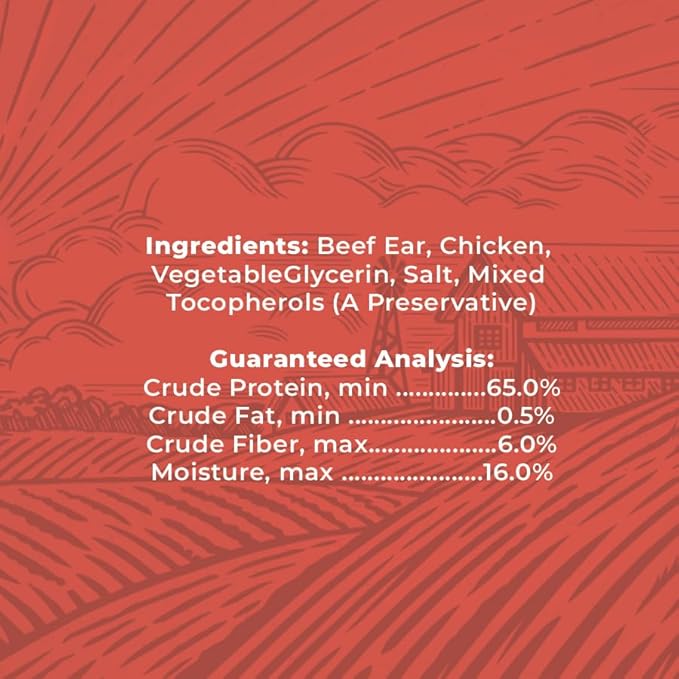Rewardables Chicken Coated Cow Ear Nuggies for Dogs — Natural Long Lasting Dog Treats, No Artificial Flavors, 1 lb Bag — Ideal for Moderate to Aggressive Chewers