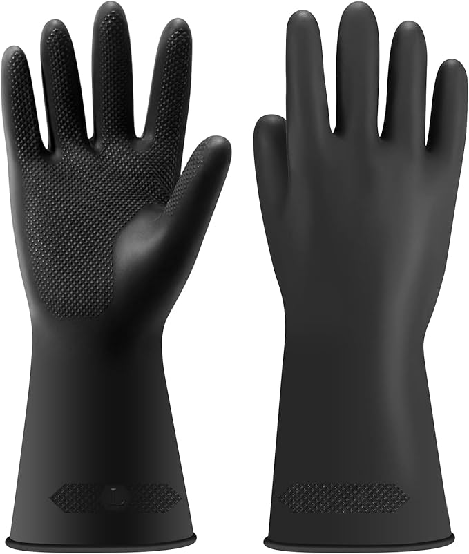 Haiou Chemical Resistant Nitrile Gloves Long Rubber Gloves for Drains, Acid, Oil, and Industrial Use Household Cleaning