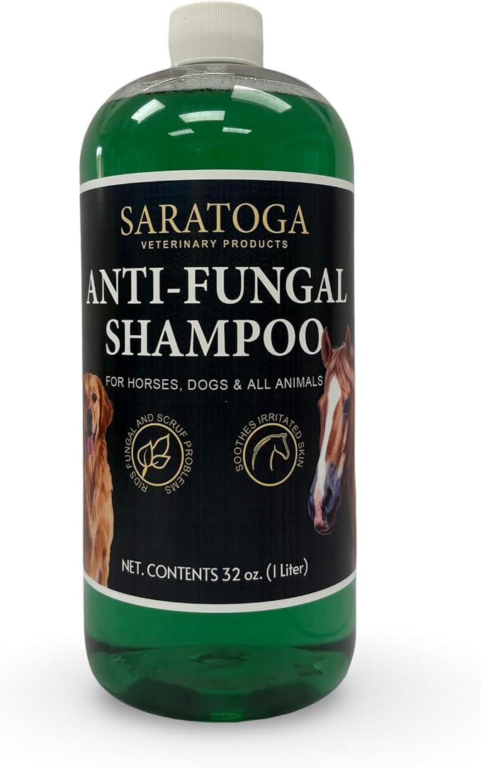 Saratoga Veterinary Product Antifungal Shampoo for Horses - Antibacterial Horse Shampoo and Conditioner - Effective Antifungal Horse Shampoo - Professional Quality Equine Care (32 Fl Oz.)