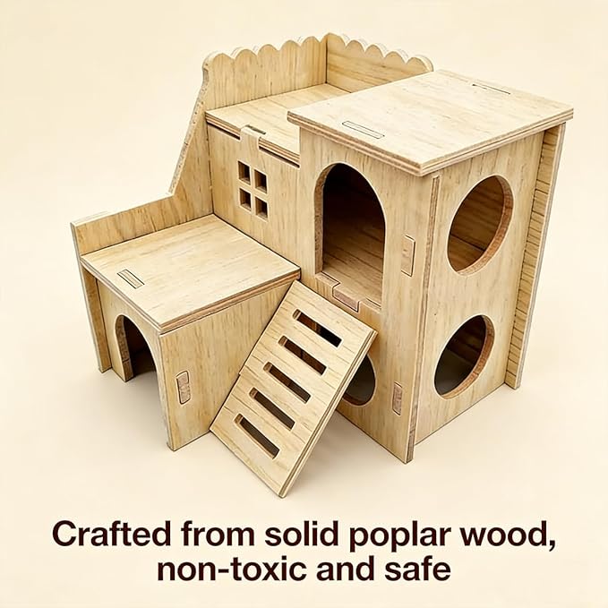 Hamster Cage & Small Animal Cages for Small Pet Habitat Hamster Hideout & Hamster Cage Accessories, Ideal Hamster Accessories for Daily Use