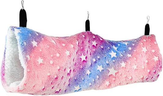 Ferret Hammock Hanging Tunnel Bedding Cute Nest Hanging Hamster Toy for Squirrel Sugar Glider