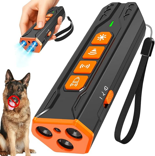 Dog Bark Deterrent Devices, Ultrasonic Dog Bark Deterrent, Ultrasonic Dual-Band, Correct Bad Behavior of Own or Neighbor's Dog, Dog Barking Silencer 23FT for Indoor Outdoor