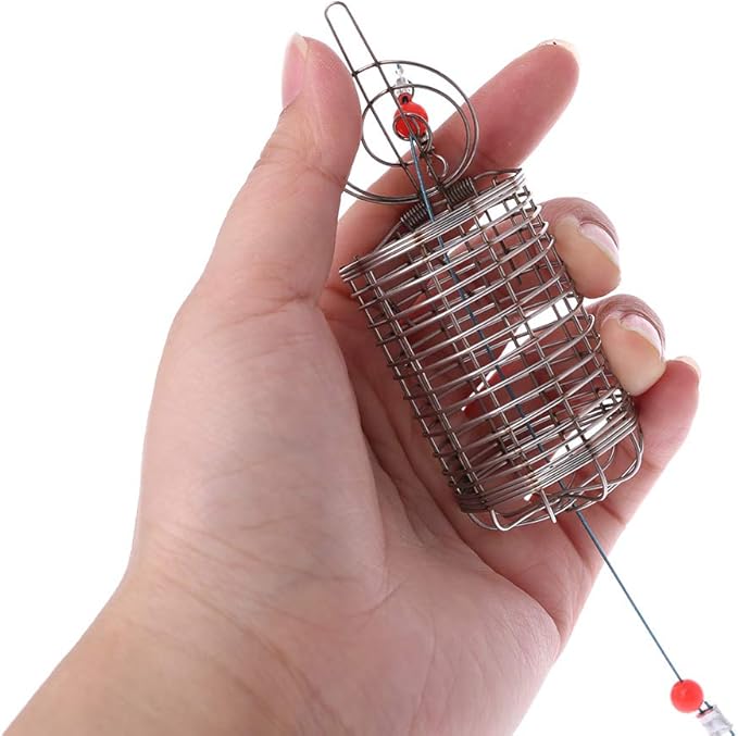 Aquarium Feeding Bowl with Hook Shrimp Feeding Dish Stainless Steel Cage Basket for Small Fish Shrimp Benthic Animal