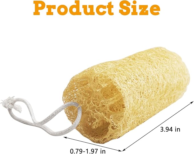 12 Pcs Rabbit Chew Toys Natural Bunny Loofah Chew Toy Chinchilla Teeth Grinding Toys Guinea Pig Fibre-Rich Treats Enrichment Bunny Accessories for Rabbits Hamster (S)