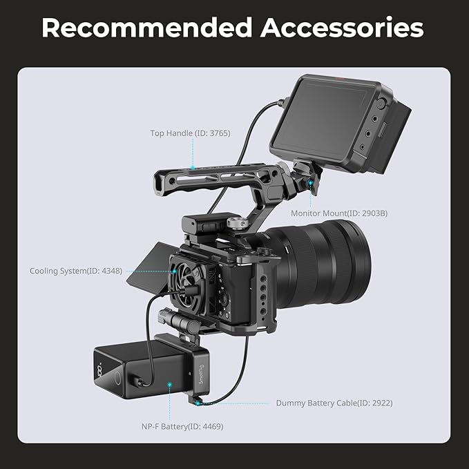 SmallRig ZV-E10 II Cage Kit for Sony ZV-E10 II with Cable Clamp for HDMI, Built-in Quick Release Plate for Arca, Cold Shoe and 3/8''-16 Threaded Holes, Full Access - 4867