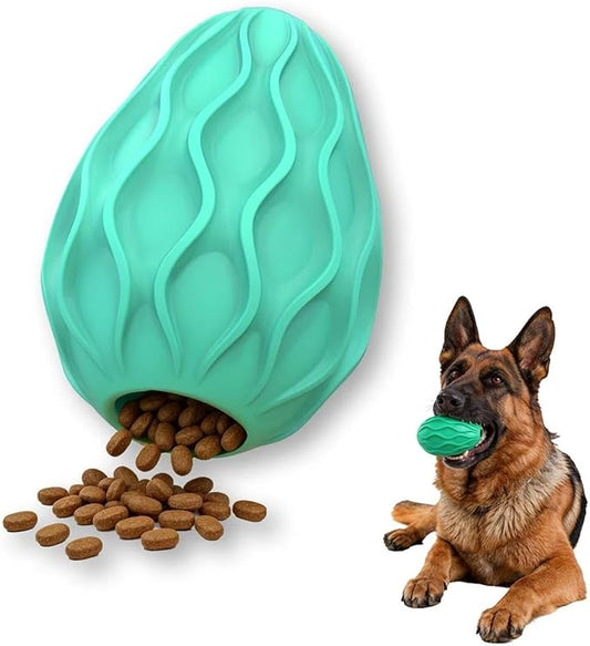 Dog Toys for Aggressive Chewers Durable Interactive Dog Chew Toys Tough Indestructible Treat Dispensing Cognitive Toys Mental Enrichment Puzzle Feeder Boredom Buster Anxiety Relief (Blue)
