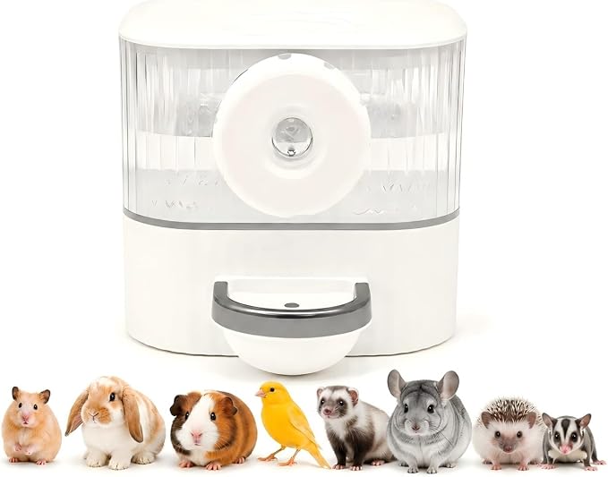 No Drip Hanging Automatic Rabbit Water Dispenser 650ml, Top Refill Pet Water Bowl Bottle BPA Free for Bunny, Guinea Pig, Ferret, Chinchilla,Squirrel,Hamster,Puppy Kitten, Other Small Animals