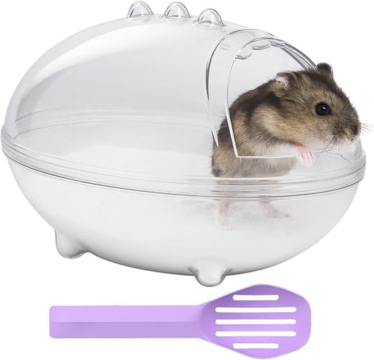 IBWell Transparent Hamster Sand Bath Container Hamster Sand Box, Hamster Cage Accessories Bath Keeps Sand Contained