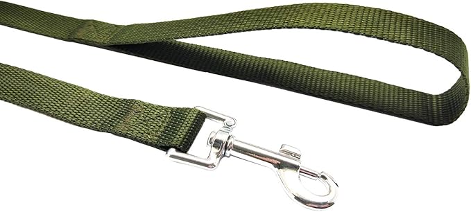 Nylon Training Dog Leash for Small Medium Large Dogs, 15ft 20ft 30ft 50ft Long Leash Dog/Puppy Lead for Obedience Recall Training, Camping (1" x 50ft, Green)