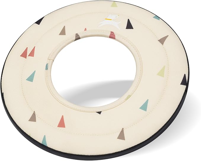 OllyDog Mini Super Flyer, Floating Dog Disc for Water Play – Soft Durable Dog Fetch Toy, Eco-Friendly Recycled Material, Gentle on Teeth, Lightweight Flying Disc for Medium, Small Dogs (Terrazzo, 9")