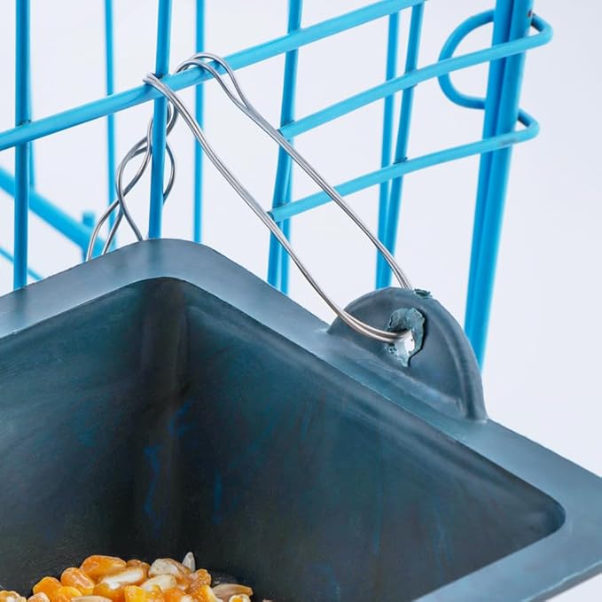 4 Pack Chicken Feeder Plastic Feed Trough Bucket for Chicken Duck Pigeon Bird Livestock Pet Poultry (Length: 16.5")