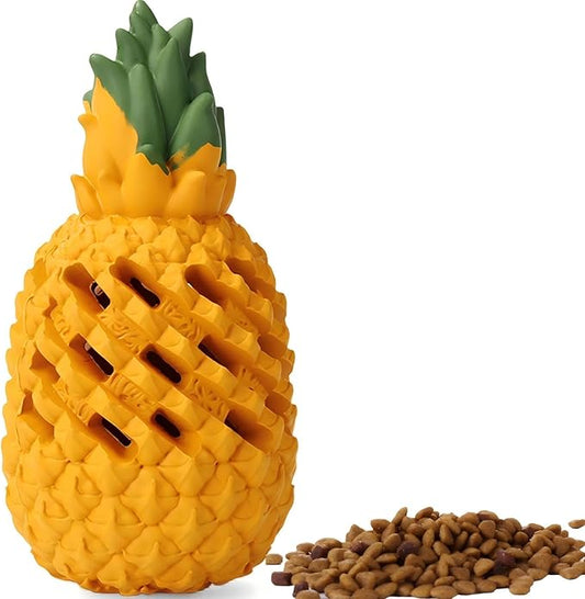 M.C.works Dog Toy for Aggressive Chewers Large Breeds, Indestructible Pineapple Dog Toys, Tough Treat Dispensing Toys for Small Medium Large Dogs (Large)