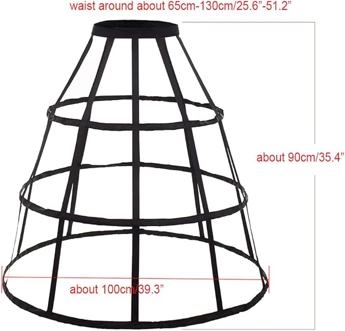Pannier Petticoat Women Victorian Bustle Cages Hoop Skirt Cage Skirt for Women