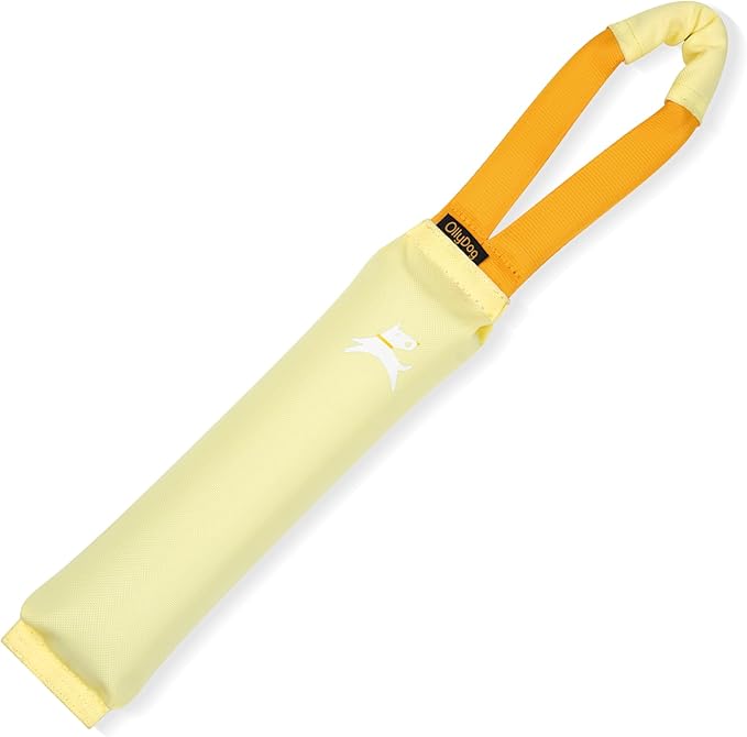 OllyDog Tugger | Durable Dog Tug Toy | Recycled | Tough Dog Bite Pillow | Handle | Interactive Pull Toy | Fetch & Training (Sol)
