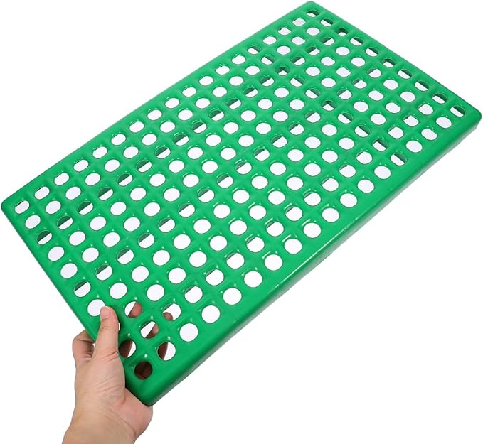 GANAZONO Rabbit Cage Mat 2 Pack Pet Feet Mat with Circular Holes for Claw Safety Easy Cleaning Rabbit Cage Isolation Board 19.68X11.81X1.57In