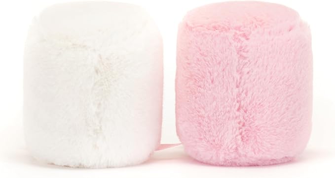 Jellycat Amuseables Pink and White Marshmallows Stuffed Toy, 3.5 inches | Food Plush | Fun Gift Idea