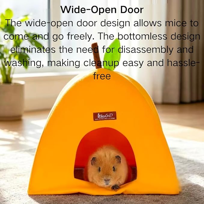 Guinea Pig Hideout Bed – Bottomless Guinea Pig House for Rabbits, Chinchillas, Ferrets & Small Pets – Breathable Summer Tent, Easy-to-Clean Hide for Indoor (Green)
