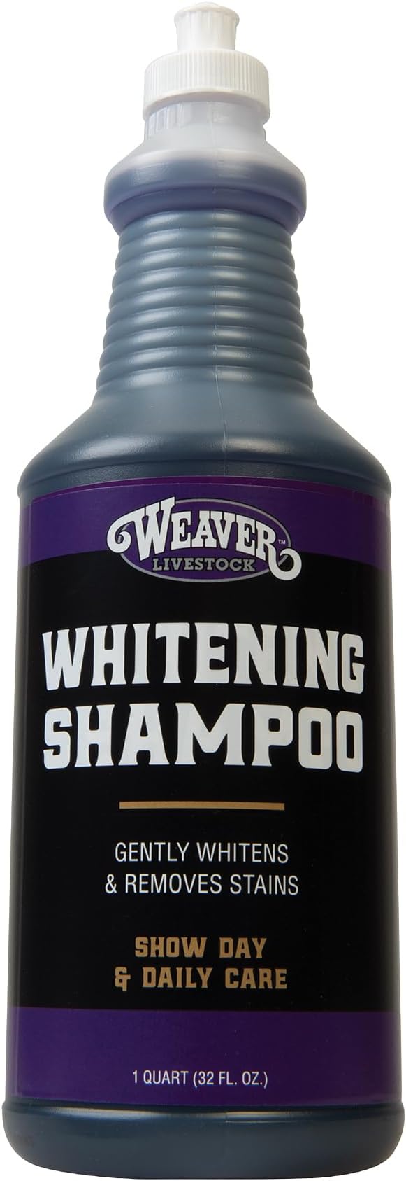 Weaver Livestock Whitening Shampoo for Horses, Pigs, Cattle, Gentle, and Effective Coconut-Based Hide, Hair, and Shampoo, Daily Use, Cattle Show Supplies