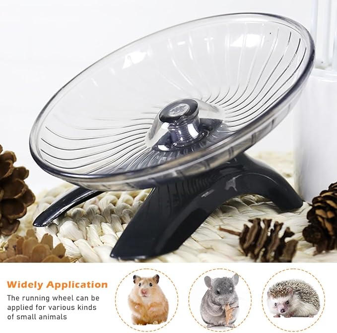 Hamster Wheel, Hermit Crab Climbing Toys Silent Exercise Running Wheel, 18cm Small Animal Exercise Wheels Hermit Crabs Wheel for Hamsters, Gerbils, Mice or Other Small Animals
