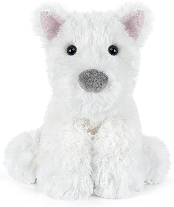 SuzziPals Coolable & Heatable West Highland White Terrier Dog Stuffed Animals for Kids & Adult, Westie Puppy Plush Toys Microwavable Heating Pad for Soothing & Period, Lavender Plushies for Anxiety