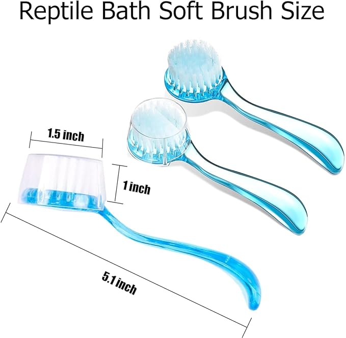 Bearded Dragon Bath Towel Bag with 2Pcs Reptile Bathing Brush, Fast Drying Absorbent Lizard Towel, Bearded Dragon Accessories, Dragon Towel for Gecko/lizard/Leopard Gecko/Bearded Dragon Pool