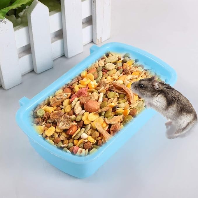 Feeder Bowl 4PCS Hamster Bowls Small Pet Food Feeder Food Tray Creative Plastic Hanging Water Drinking Device Bird Pigeon Feeding Cup Pet Products