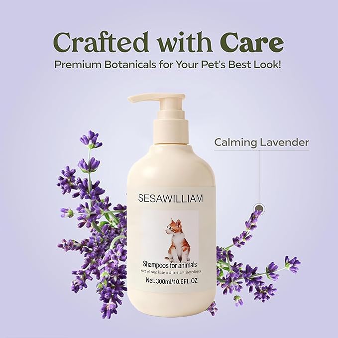 Small Animal Shampoo -Enriched,with Camomile Aloe Vera-Specially,Formulated for Dogs,Cats,Guinea Pigs,Other,Small Animals-for Health Shiny Coats,Vegan-Mild pH Neutral-300ml