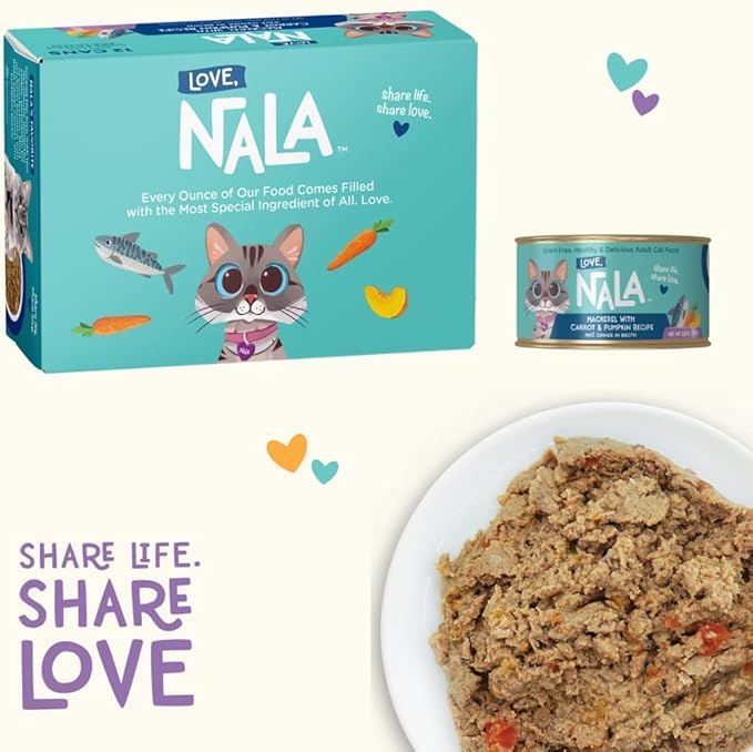 LOVE, NALA - Natural Adult Cat Wet Food - Tuna Pate with Spinach Recipe - 2.8 oz, Pack of 24 Cans - Grain-Free, Non-GMO, No Gums, No Carrageenan