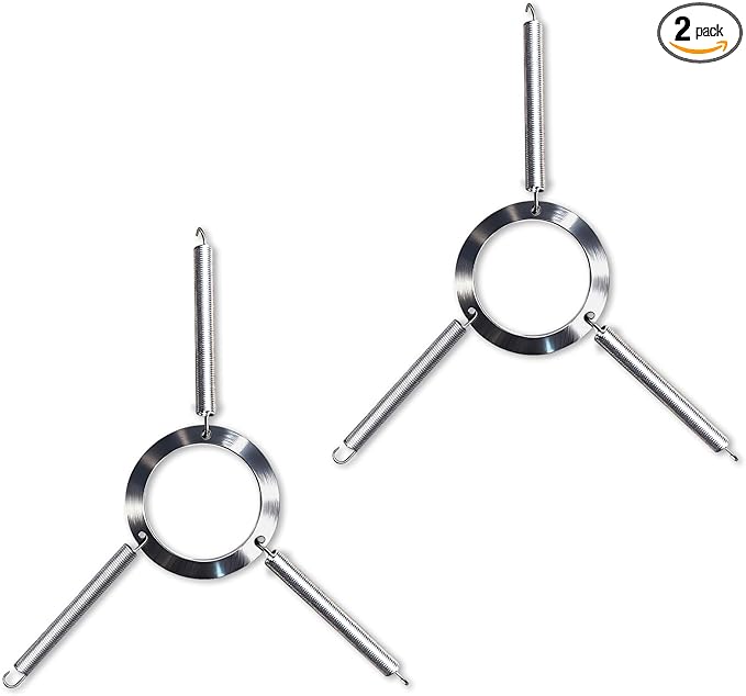 Upgraded Mounting Spring Clips for Reptile Habitat Lighting Domes (2 Pack) - Universal Terrarium Lid Clamps, Secure Heat Lamp Dome Lock Stainless Steel Material