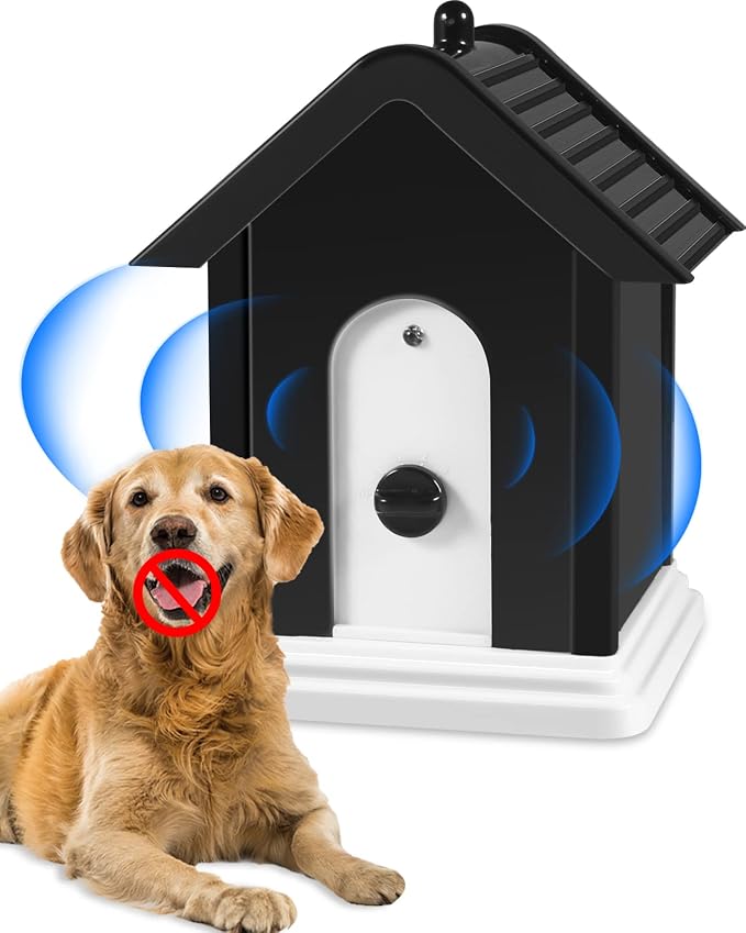 Anti Bark Device for Dogs, 3-Speed Adjustable, Suitable for Most Dogs from 6 Months to 8 Years Old, Waterproof and Durable for Outdoor Use