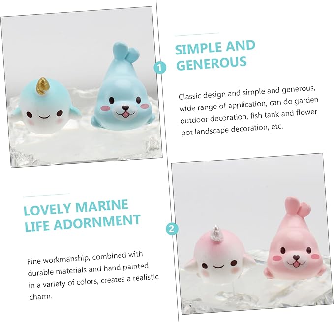 DOITOOL Aquarium Underwater Seal Adornments 7pcs Fish Tank Decor Vivid Mini Bonsai Landscape