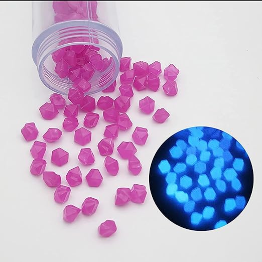 Chic Style 200PCS Glow Stones Pebbles, Purple Luminous Gardening Decor, Fish Tank Gravel