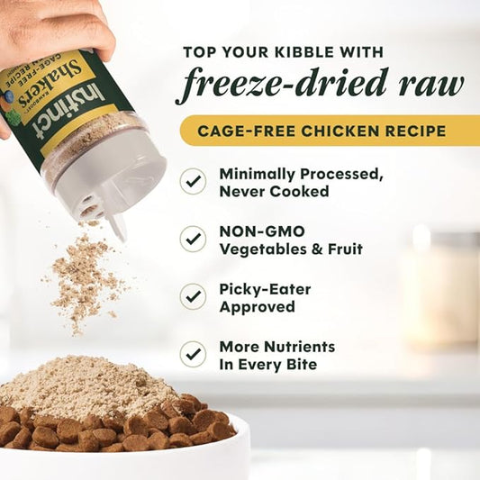 Instinct RawBoost Shakers, Freeze-Dried Dog Food Powder Topper - Chicken, 5.5 oz. Bottle
