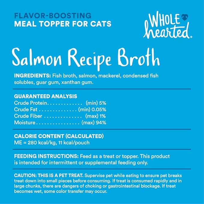 WholeHearted by Petco Flavor-Boosting Wet Cat Meal Topper Broths Variety Pack 1.4 oz. Count of 12