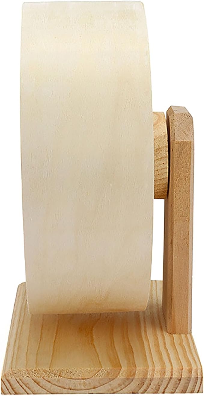 Hamster Exercise Wheel，Small Animals Running Toy Suitable for Rat, Pig, Chinchilla, Gerbil, etc. pet Wooden Harmless, Handmade (L)