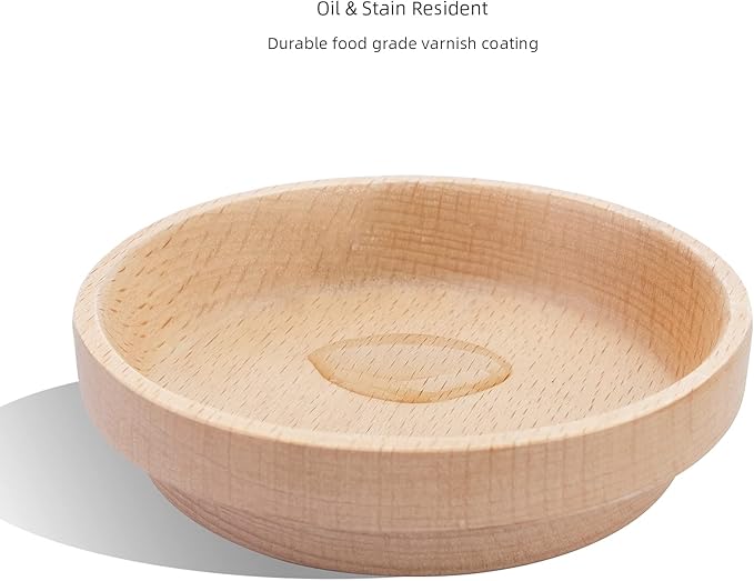 Niteangel Wooden Hamster Feeding Bowl - Small Animal Food Dish for Dwarf Syrian Hamsters Gerbils Mice Degus or Other Similar-Sized Small Pets (No Pattern, for Dwarf)