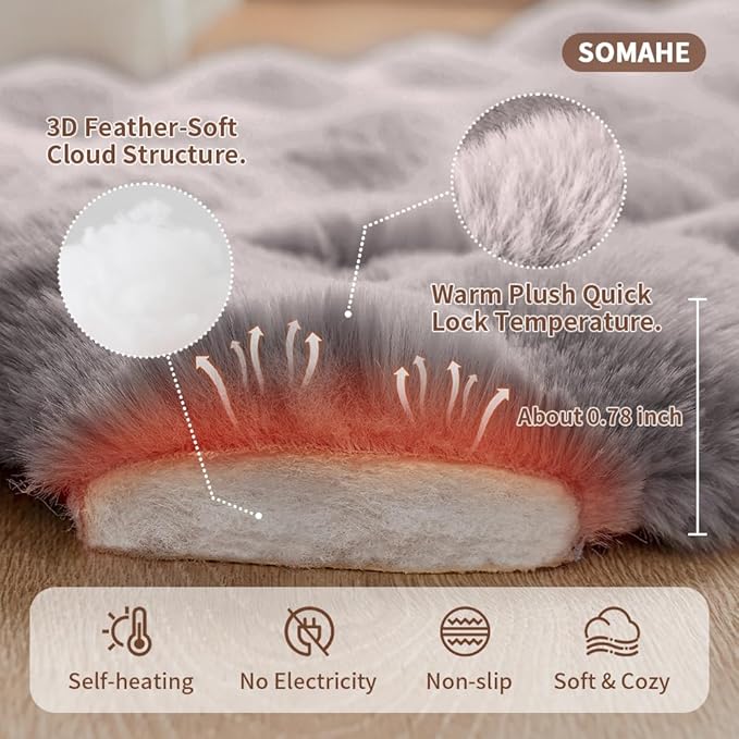 SOMAHE Cat Sleeping Bag for Indoor Cats, Faux Fur Pet Cave Bed & Burrow Nest, Reversible Plush Snuggle Sack, Portable Foldable Mat, Machine Washable, Anti-Static, 21.7"x17.7" Green