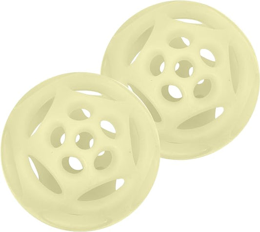 Chew King by Mammoth Glow-in-the-Dark Dog Fetch Balls (2-Pack), Lattice Rubber Fetch Toys for Night Play, High Bounce, Rechargeable Under Any Light, Large 4.5"