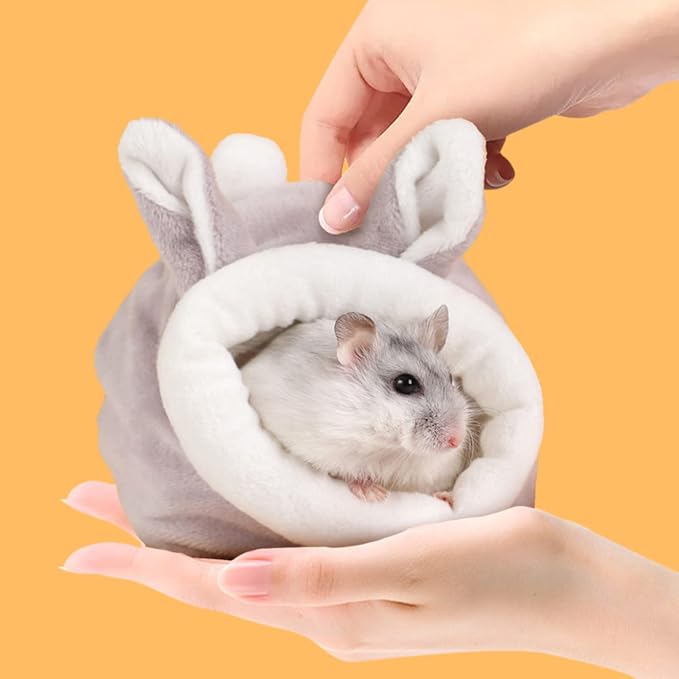 Guinea Pig Bed 3 Pack Cozy Small Animal Hideouts Washable Fleece Rabbit House Winter Warm Sleeping Bedding Cage Accessories for Bunny Hamster Squirrel