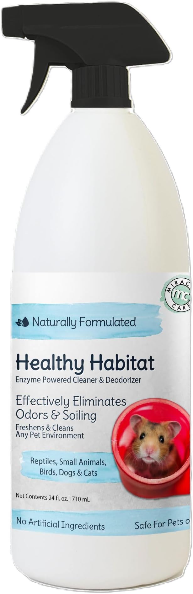 Miracle Care Healthy Habitat Cleaner and Deodorizer, 24 Ounce, Freshens and Cleans Any Pet Environment