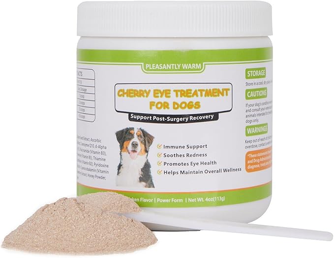 Cherry Eye Treatment for Dogs, Advanced Ocular Formula, Daily Vision Health Powder with Immune Support, Chicken Flavor, 4oz