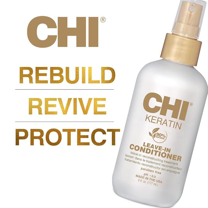 CHI Keratin Leave-in Conditioner, White, 12 Oz, Pack of 2