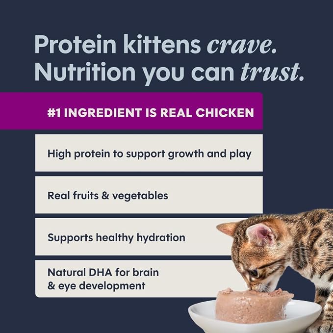 Instinct Kitten Pate Entrees, Wet Food, Real Chicken, 3 oz Cans (24 Count)