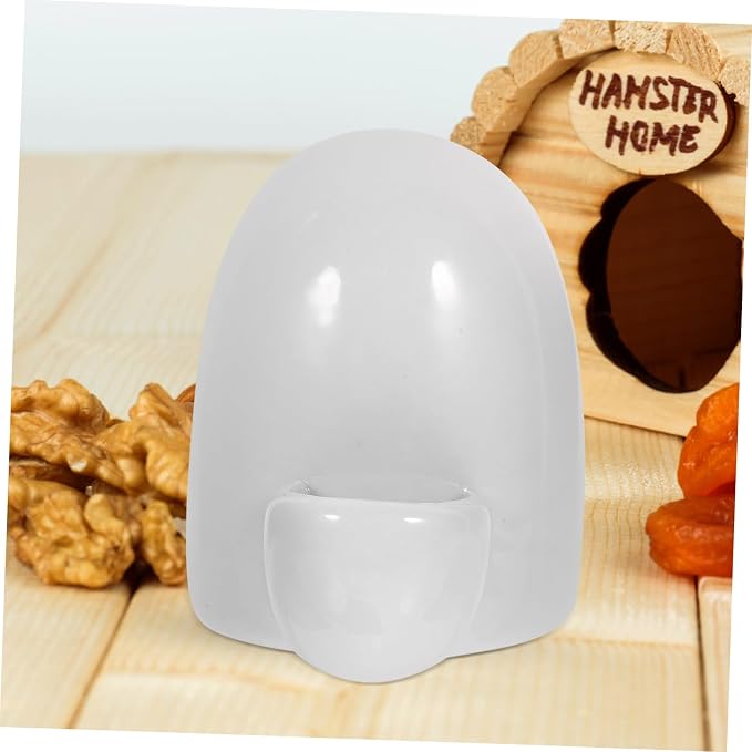 Milisten Ceramic Water Dispenser for Small Pets 3.54X4.33X2.95 Inch Self-Dispensing Pet Water Bowl Automatic Feeder for Hamsters Rabbits Ferrets