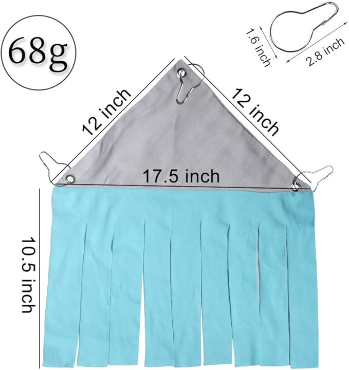 WishLotus Hamster Hideout, Small Animal Hideaway Tent Fleece Forest Pet Cage Accessories Nest Bedding for Chinchilla Guinea Pig Hedgehog Rat Squirrel Ferret Dwarf Bunny (Blue+Grey)