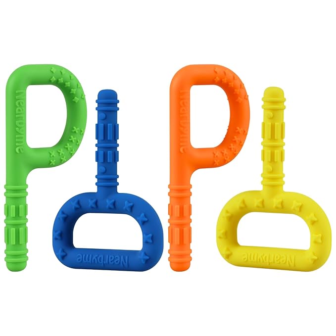 Sensory Chew Toys for Autistic Chewers, 4 Packs Food Grade Silicone Oral Motor Chew Sticks & Hand Fidgets for Autism, ADHD, SPD, Anxiety or Special Needs