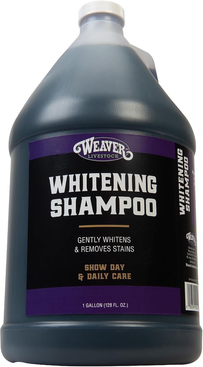 Weaver Livestock Whitening Shampoo for Horses, Pigs, Cattle, Gentle, and Effective Coconut-Based Hide, Hair, and Shampoo, Daily Use, Cattle Show Supplies