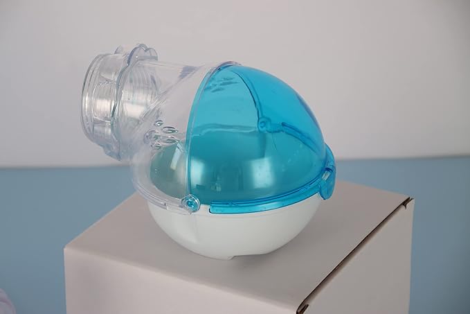 Hamster Sand Bathroom Guinea Pig Hideout Cage Accessories Sand Bath Container Small Pet Toilet Hamster Villa Transparent External(Upgrade Blue)